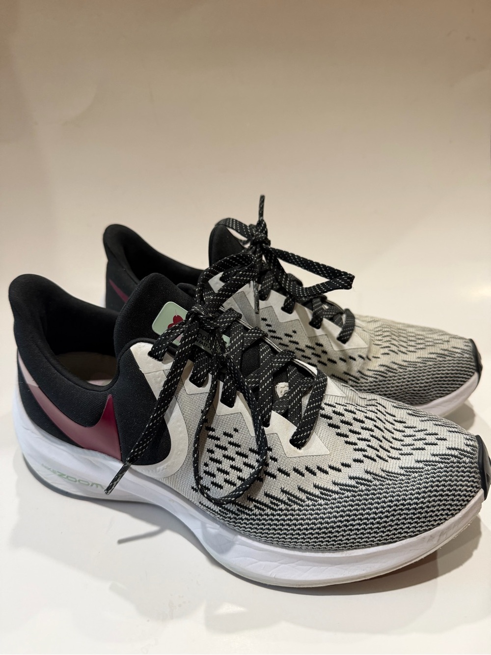 Nike Women's White, Black & Plum Running Shoes